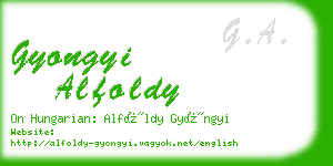 gyongyi alfoldy business card